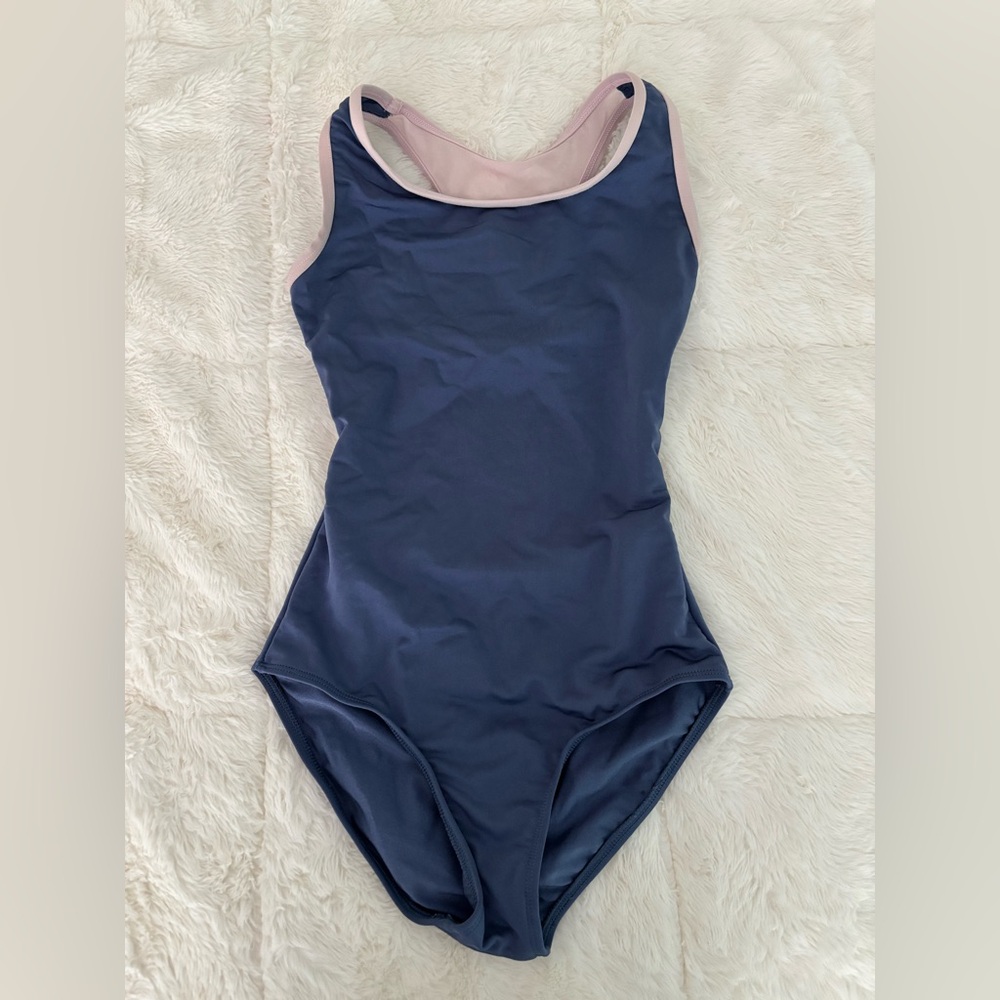 Royal Blue and Light Pink Mariia Crown Ballet Leotard